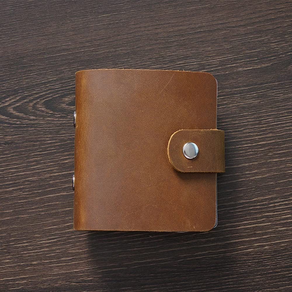 TOBILE Caja de almacenamiento de carpeta de cuaderno de cuero pequeño, Bloc de notas de diario portátil de cuero, regalo de papelería de oficina