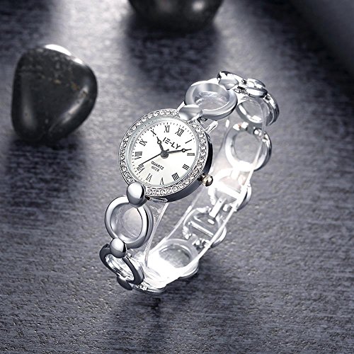 YELLOW CHIMES White Dial Silver Strap Formal Analog Watch for Girls and