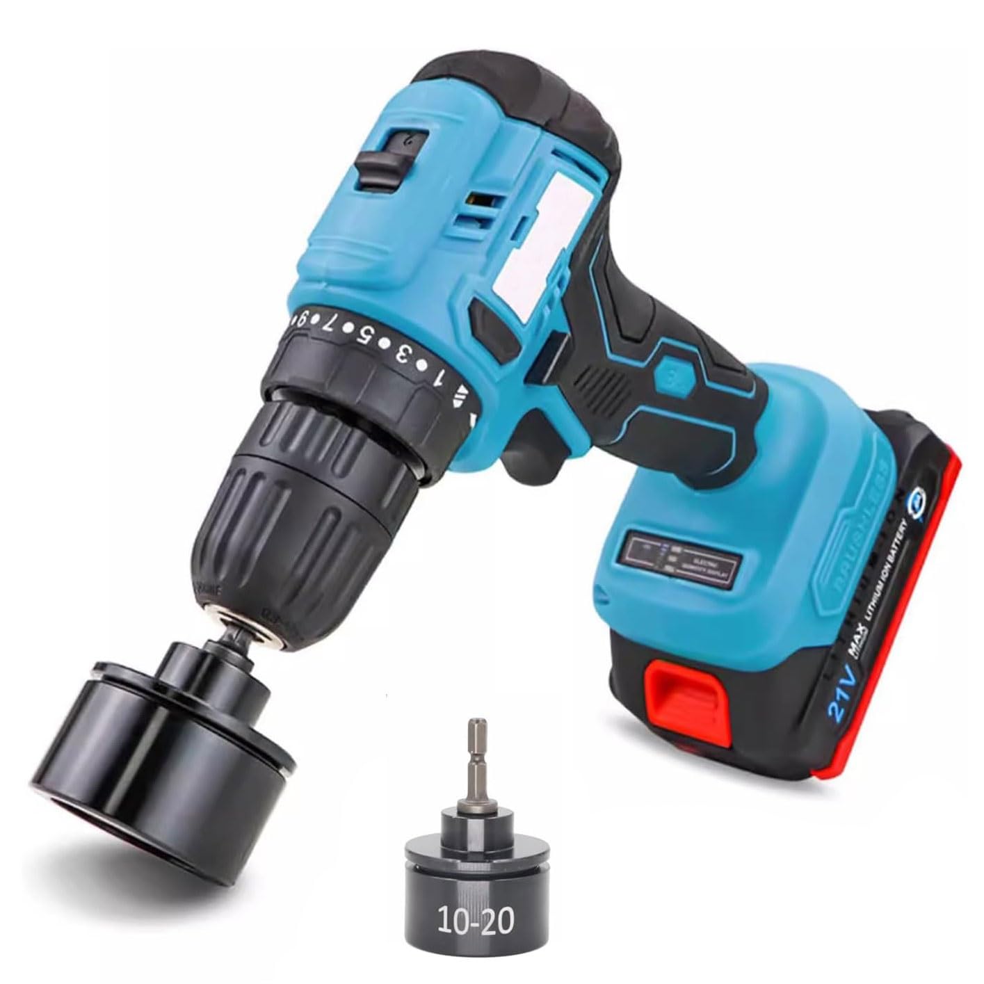 YXYLJOZ Automatic Bottle Capping Machine, Hand-Held Screw Capper, 350-1350RPM, Max Torque 30N/M, Forward & Reverse for 10-50mm Bottles, Efficient Sealing Solution (10)