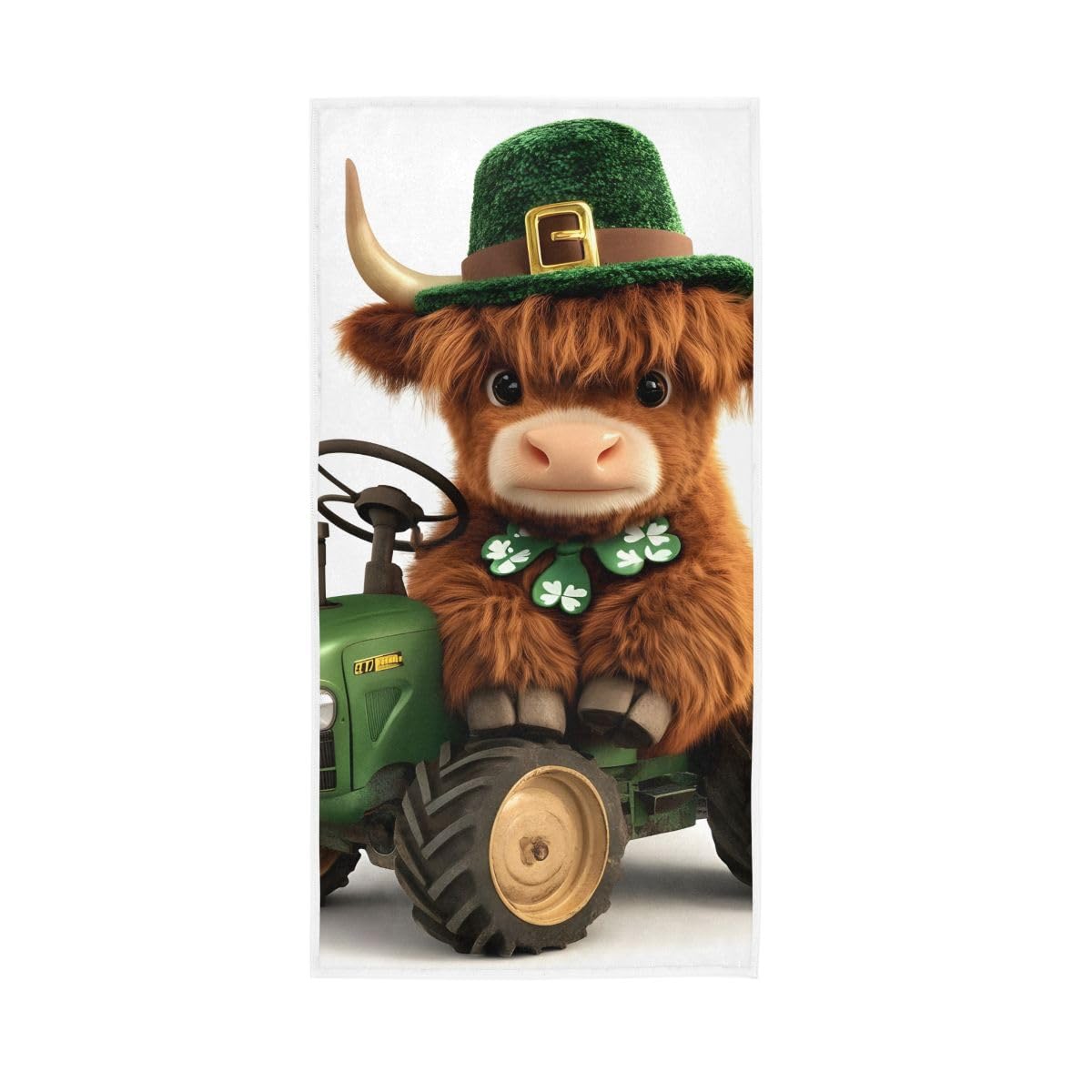LSRCPD St. Patrick's Day Cow Hand Towels Soft Washcloths Decorative Towels 15 x 30 Inch