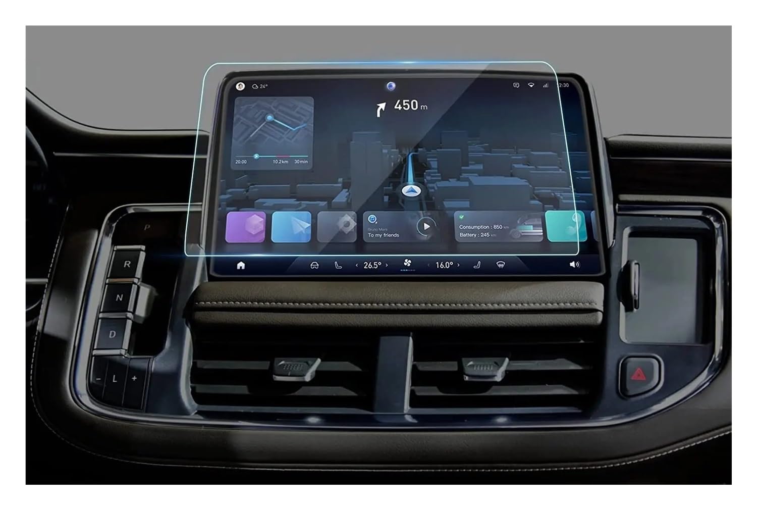 Protecteur d'écran en verre trempé Chevy Tahoe Suburban 2021 2022 2023 tactile