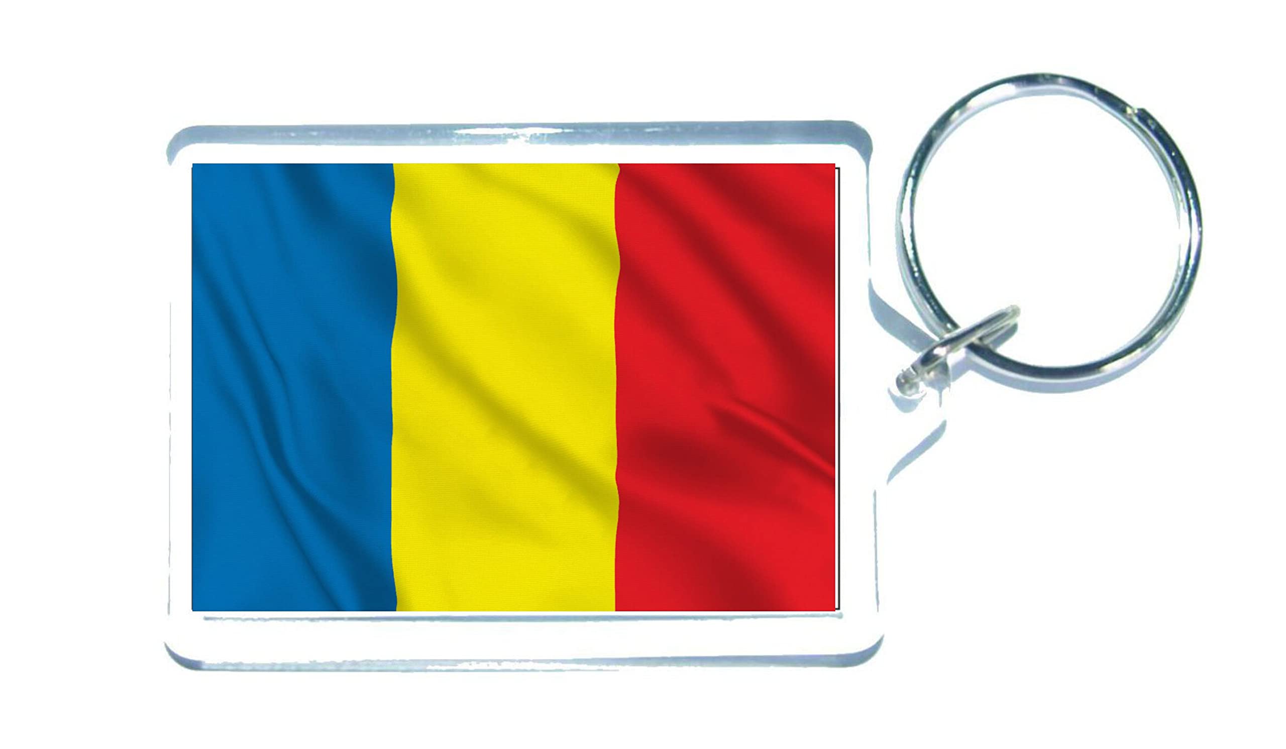 Decalarama Romania Flag Keyring Gift - Cute Romanian Novelty Country Key Fob - Birthday Present - Sadnick Gifts