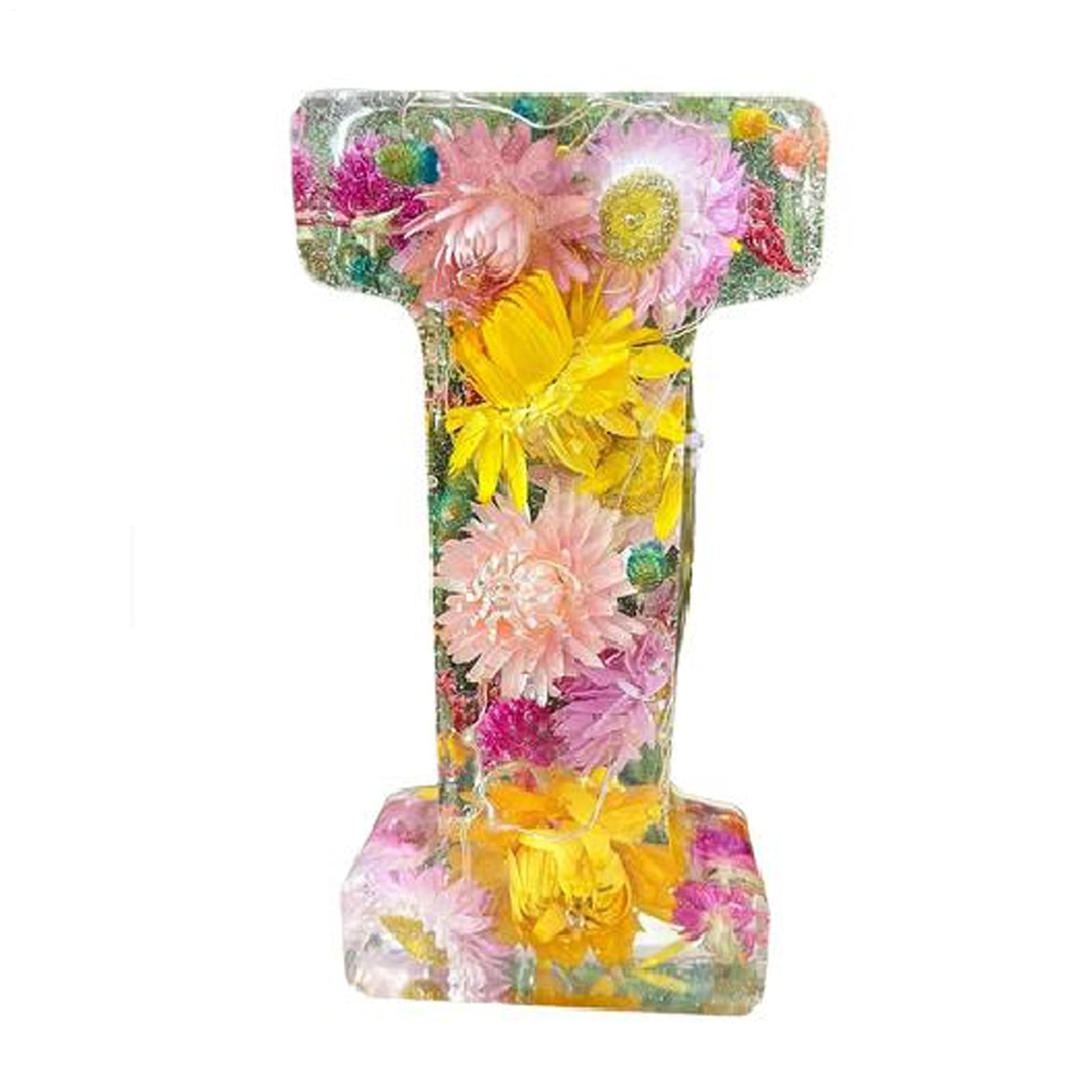 Floral Resin Letter Soft Lamp Handmade Pressed Flower LED Soft Lamp