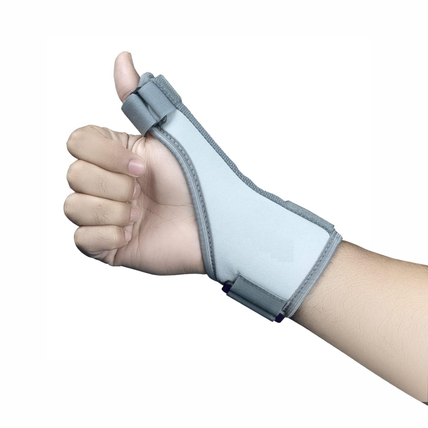 Adjustable Thumb Splint Support Brace Grey Left and Right Hand Compatible Carpal Tunnel Wrist Wrap for Pain Relief