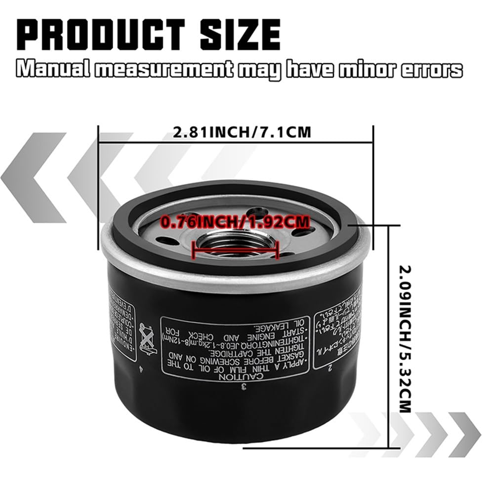 Filtro olio moto adatto for Yamaha XP 500 Tmax 530 Fazer FZS 600 YFM 600 Raptor 660R Grizzly 700 Vstar XVS 1300 Midnight Star VK10