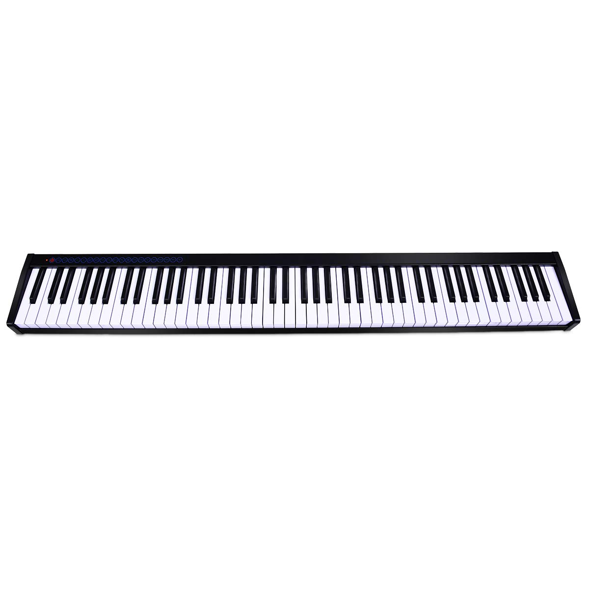 COSTWAY Piano Numérique 88 Touches, Clavier Electrique Amélioré avec Sac de Transport, 128 Rythmes, 128 Notes, Réglage de Dynamique, Pédale, Interface MIDI/USB, Fonction Bluetooth, Noir