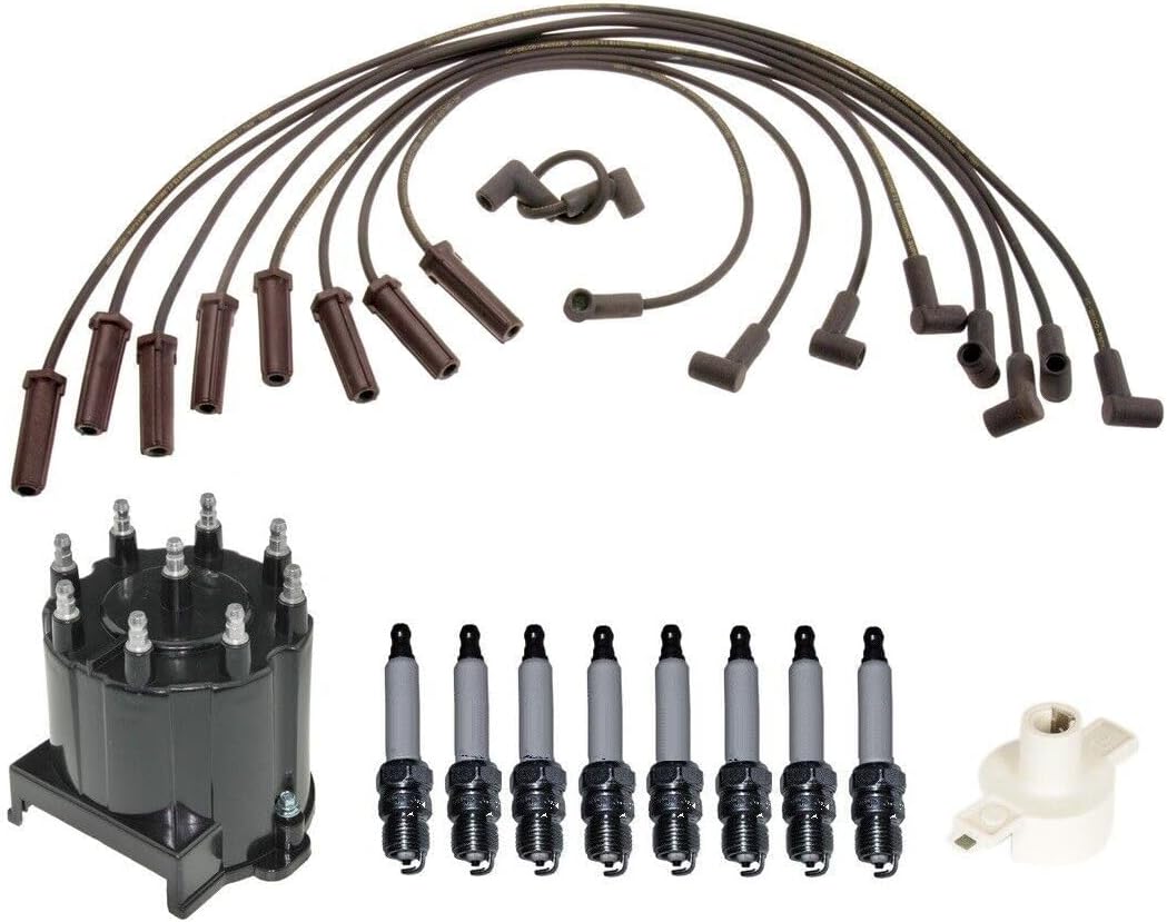 Replacement Ignition Kit Distributor Rotor Cap Wire Spark Plugs for C3500HD K3500 V8
