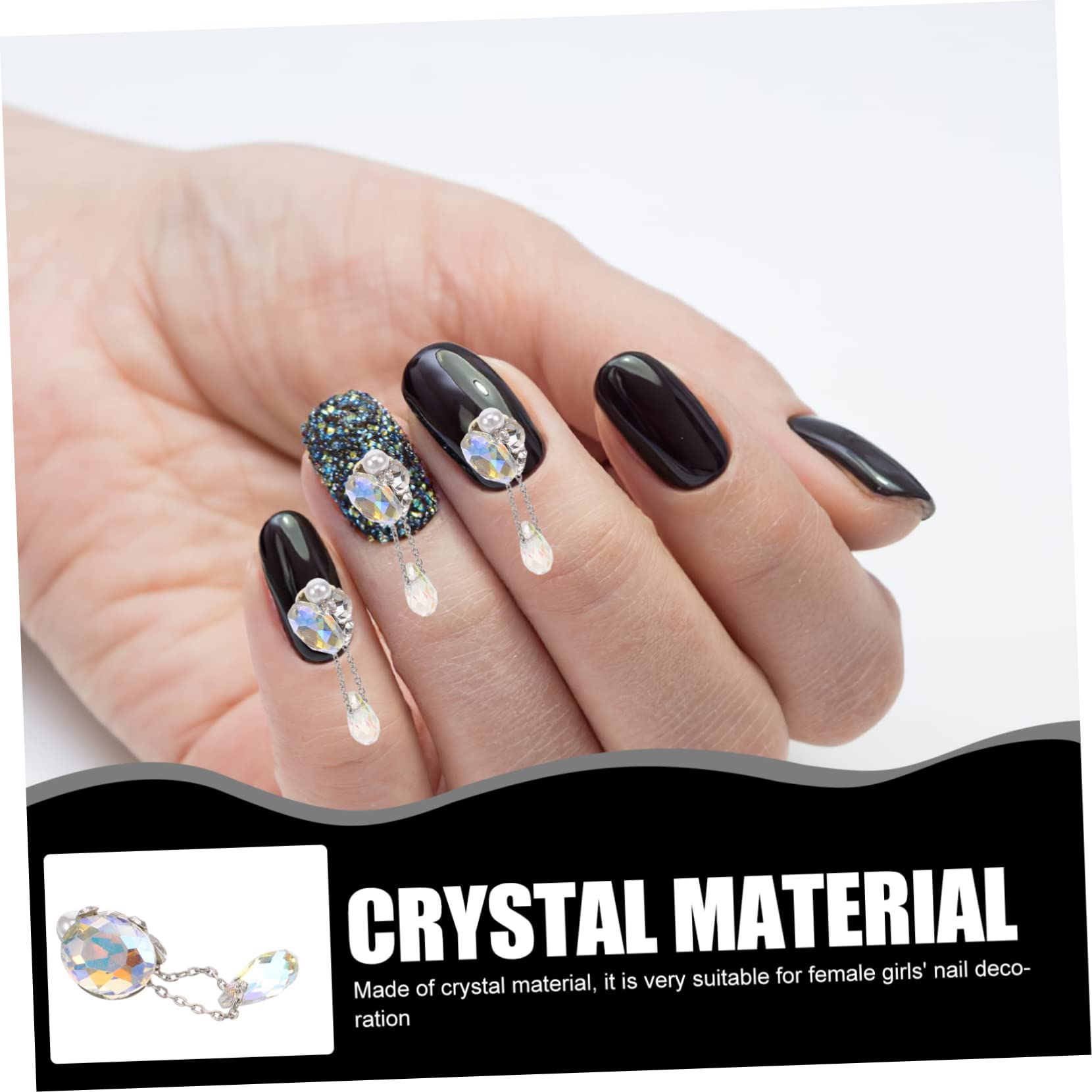 PACKOVE 25pièces Ornements De Manucure Rhinestones Pour Nail Art Charms Décoratifs Pour Accessoires Éblouissants Et Uniques