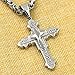 HZMAN Men's Stainless Steel Silver/Gold Greek Key Cross Pendant Necklace Mechanic Style 22 24 30