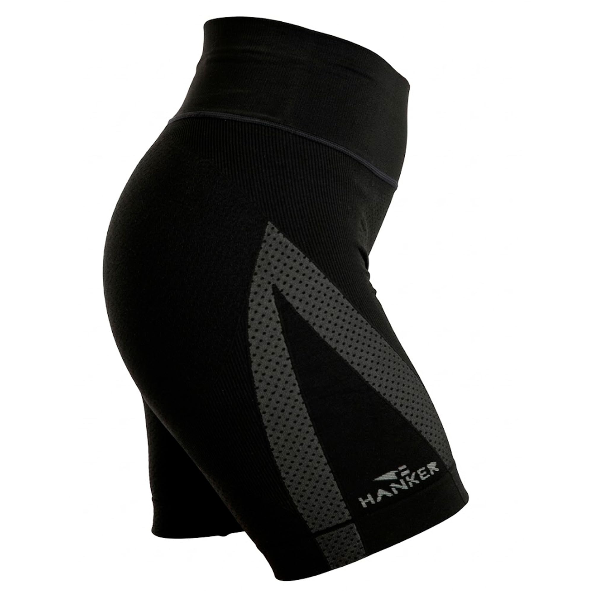 HANKER Mallas Cortas de Mujer Compresivas de Cintura Alta y Tejido Termorregulador para Yoga, Fitness y Pilates