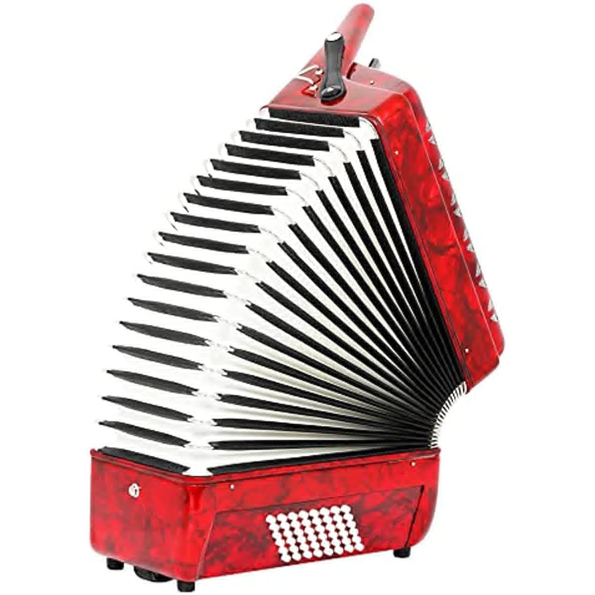 Fisarmonica a Piano 26 Tasti 48 Bassi, Strumento a Molla per Allenamento Ritmico con Tastiera a Mano, con Tracolla E Zaino per Fisarmonica, per Un Principiante O Un Giocatore Che Migliora