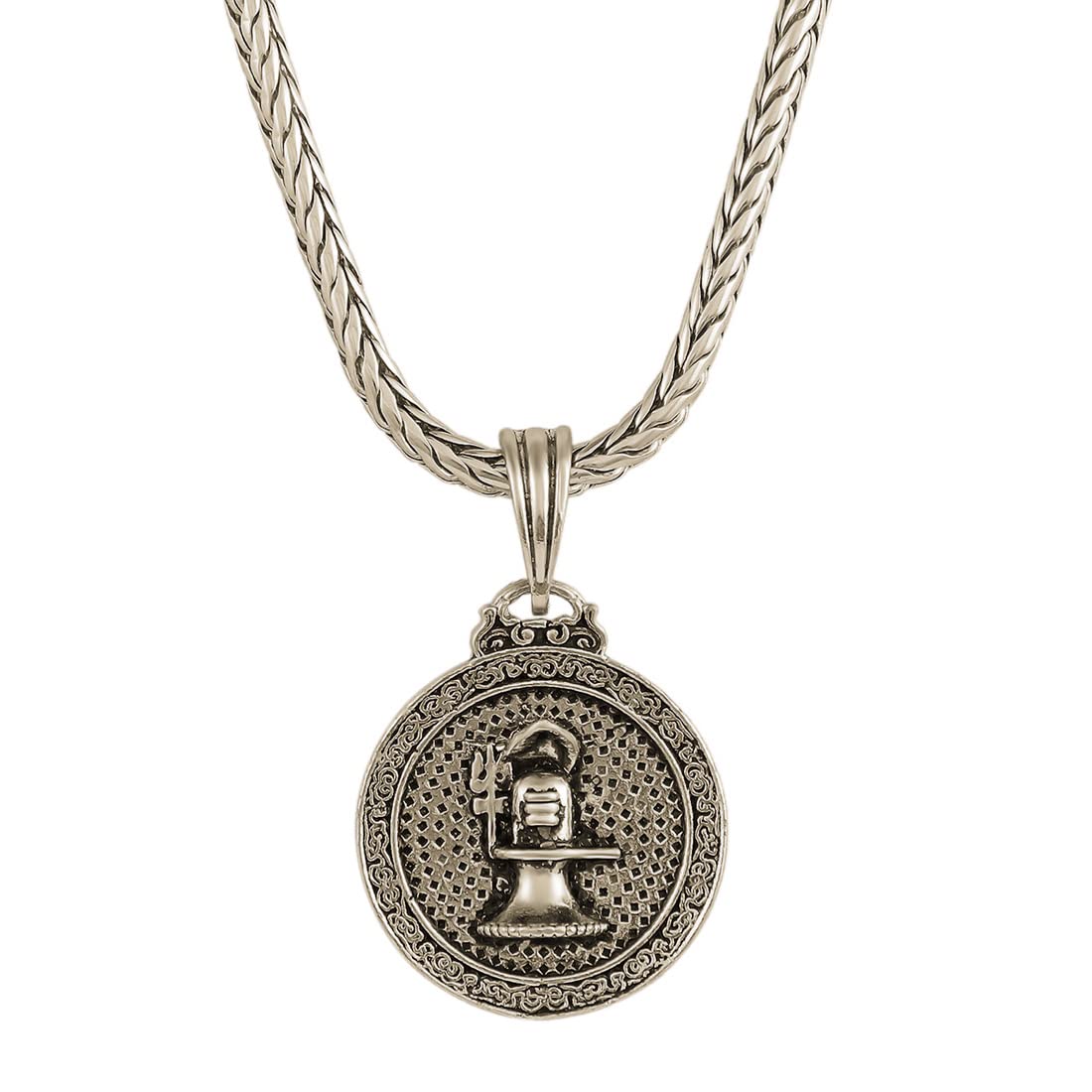 Nakabh Oxidised Silver Plated 3D Pendant Neck Chain for Men Women Boys (2304211) (B0C625ZH6V) Amazon Price History, Amazon Price Tracker