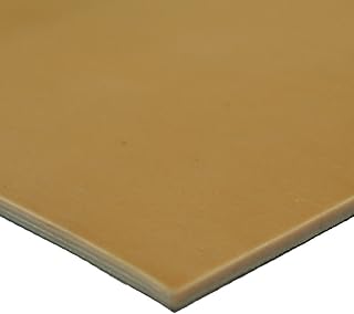 Small Parts 33-014-062-012-024 Pure Gum Rubber, 40A Durometer, Smooth Finish, No Backing, 0.062" Thickness, 12" Width, 24" Length, Tan