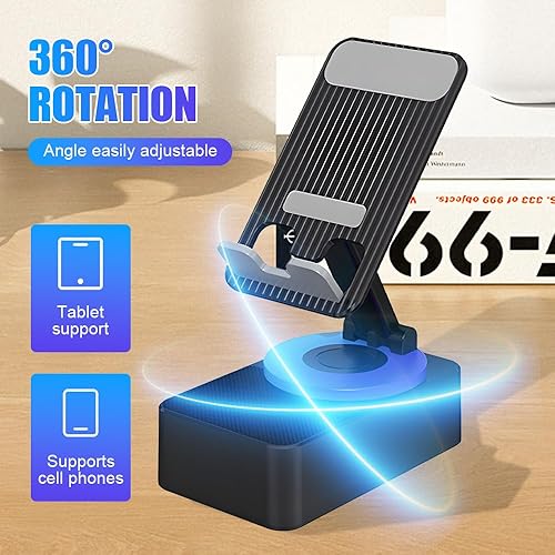 Miniatura 7 de Altavoz Bluetooth de inducción inalámbrico 5 en 1 con soporte ajustable para teléfono, nuevo altavoz de inducción inalámbrico multifuncional 2026,