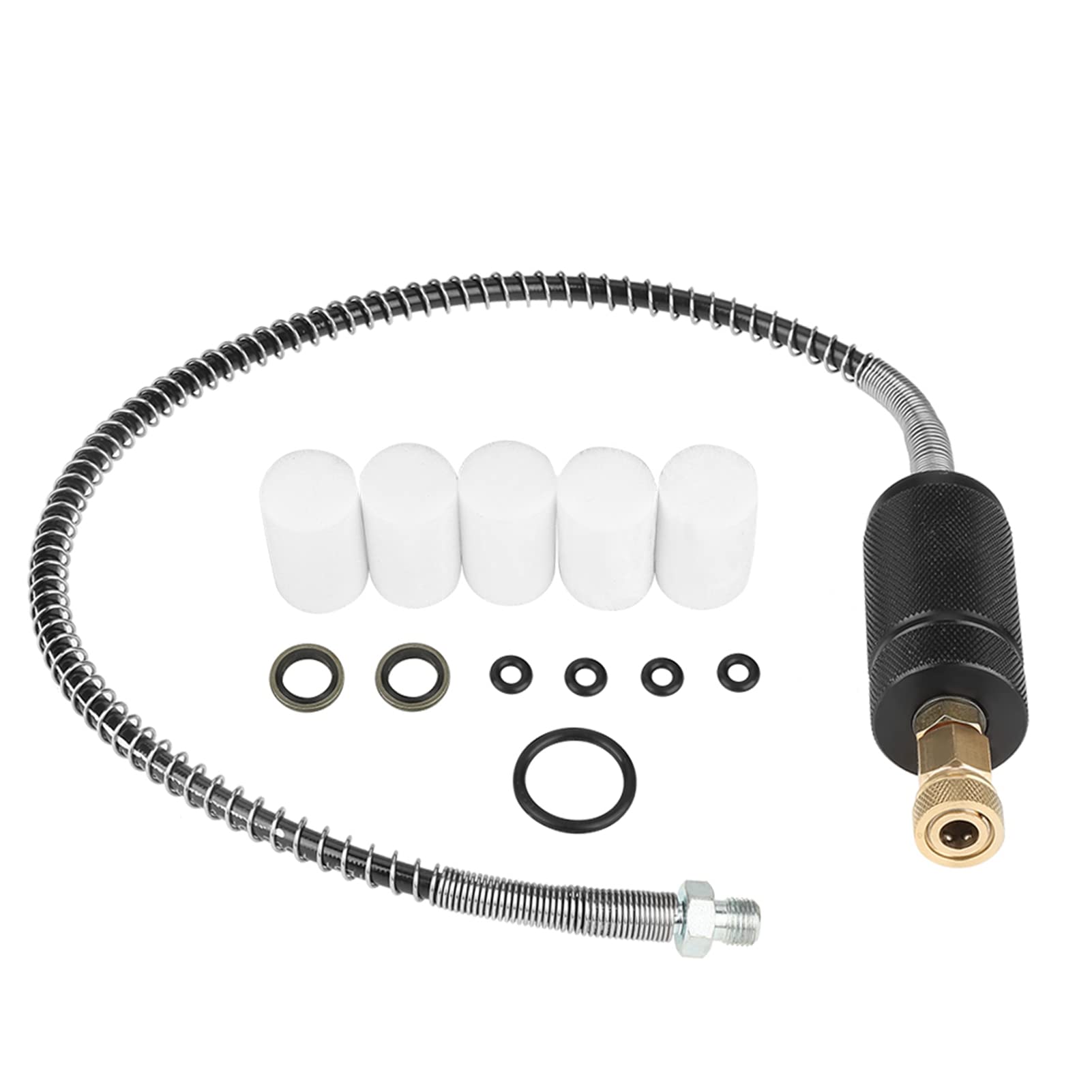 Set di anelli di tenuta per tubi flessibili per filtro olio e acqua, accessori per compressori d'aria, ad alta pressione 30 MPa 3500 psi con connettore in ottone, include 5