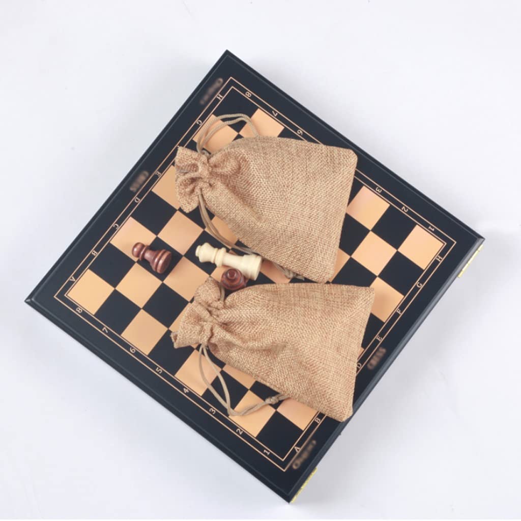 Reisespiele, Schachspiel-Set aus Holz, 9,3-Zoll-Schachbrettspielset mit handgefertigter Schachfigur und Aufbewahrungsfächern