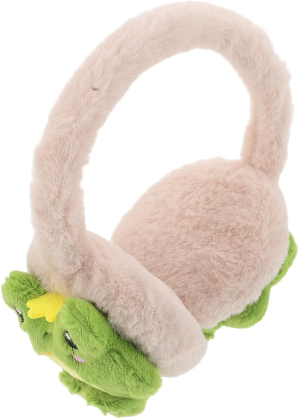 Lightweight Frog Plush Ear Muffs Windproof Winter Ear Warmers with Soft Faux for and Casual Outdoor Wear