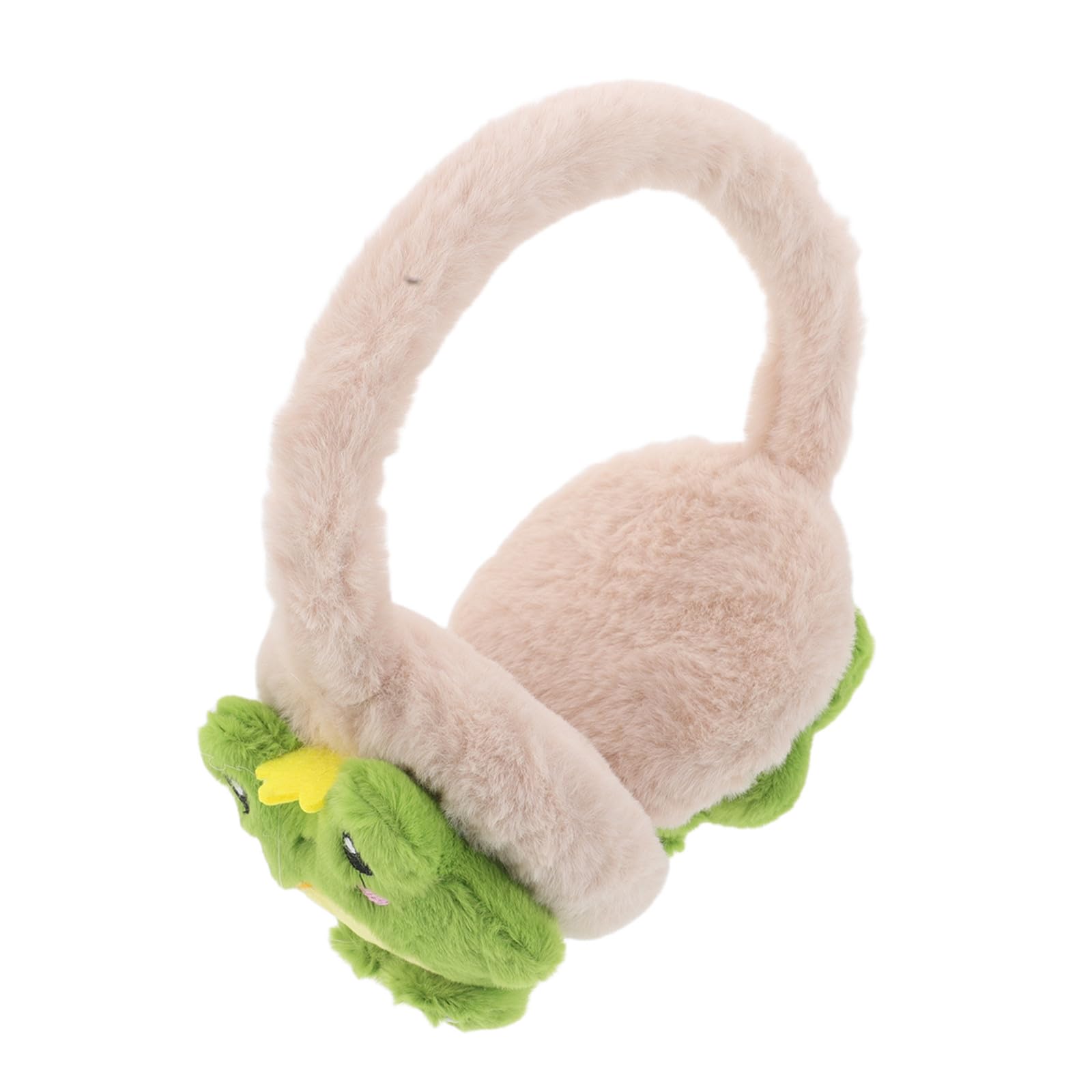Lightweight Frog Plush Ear Muffs Windproof Winter Ear Warmers with Soft Faux for and Casual Outdoor Wear