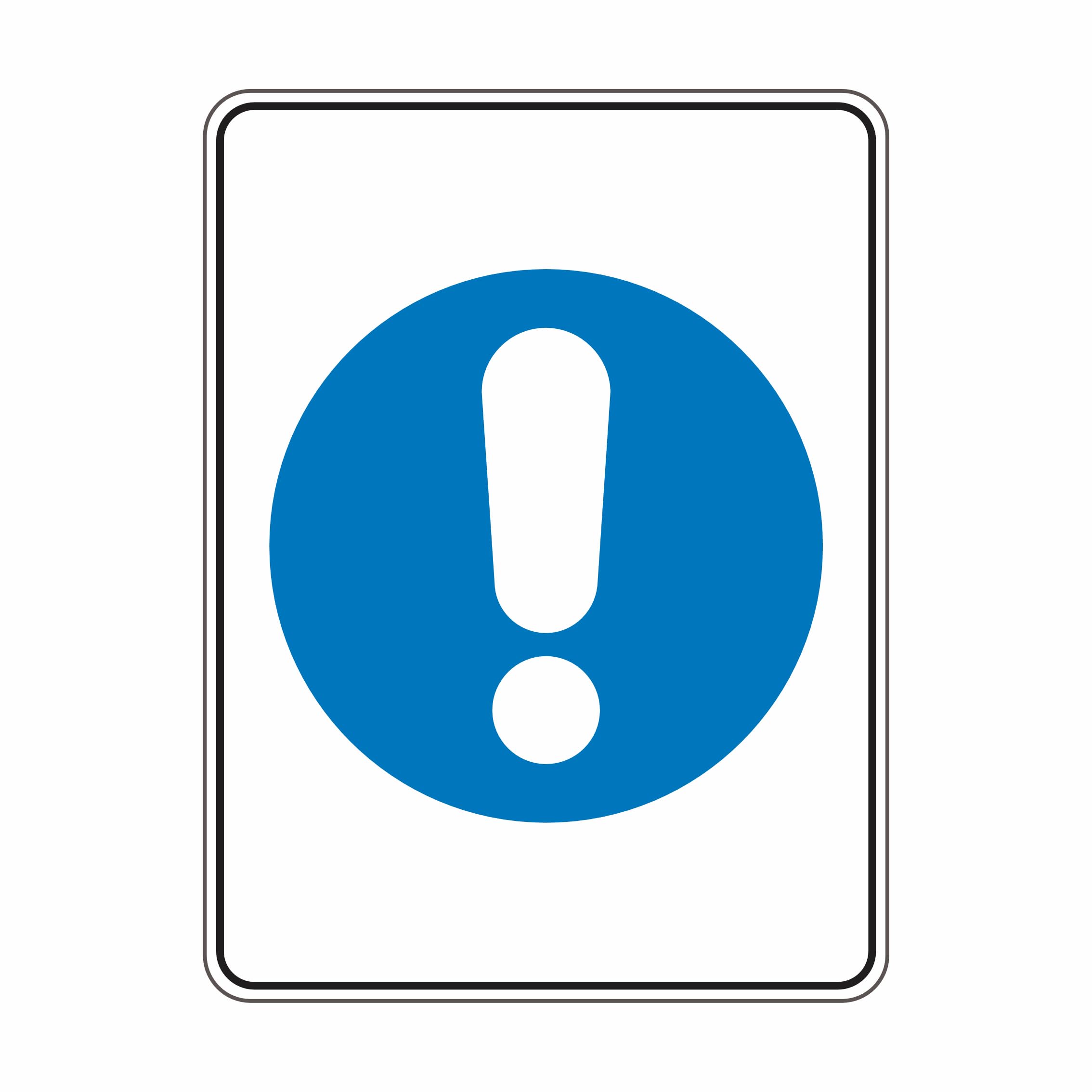 Mandatory - Exclamation Mandatory Signs Metal Tin Sign 8 x 12 inch for Industrial & Commercial