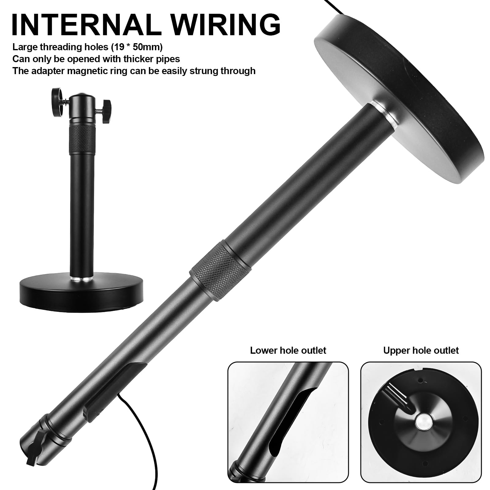 Supporto Soffitto Per Proiettore Delamiya - Regolabile 20-40cm, Girevole 360°, Portata 3.5kg | Per Home Cinema - Foto 9