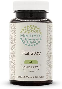 HerbEra Parsley 60 Capsules, 500 mg, Made with Parsley (Petroselinum crispum) Dried Leaf (60 Capsules)