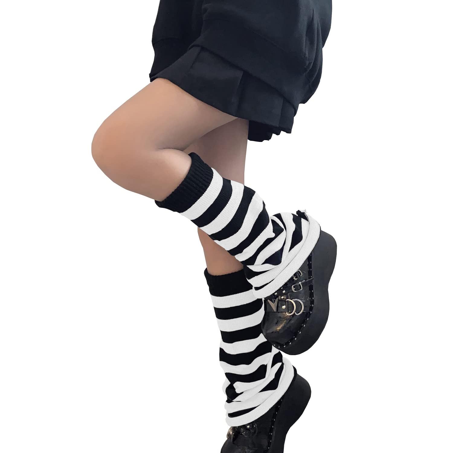 Women Leg Warmers Y2K Kawaii Spider Print Goth Harajuku Lolita Stylish Cute Japanese Halloween Socks for Girls