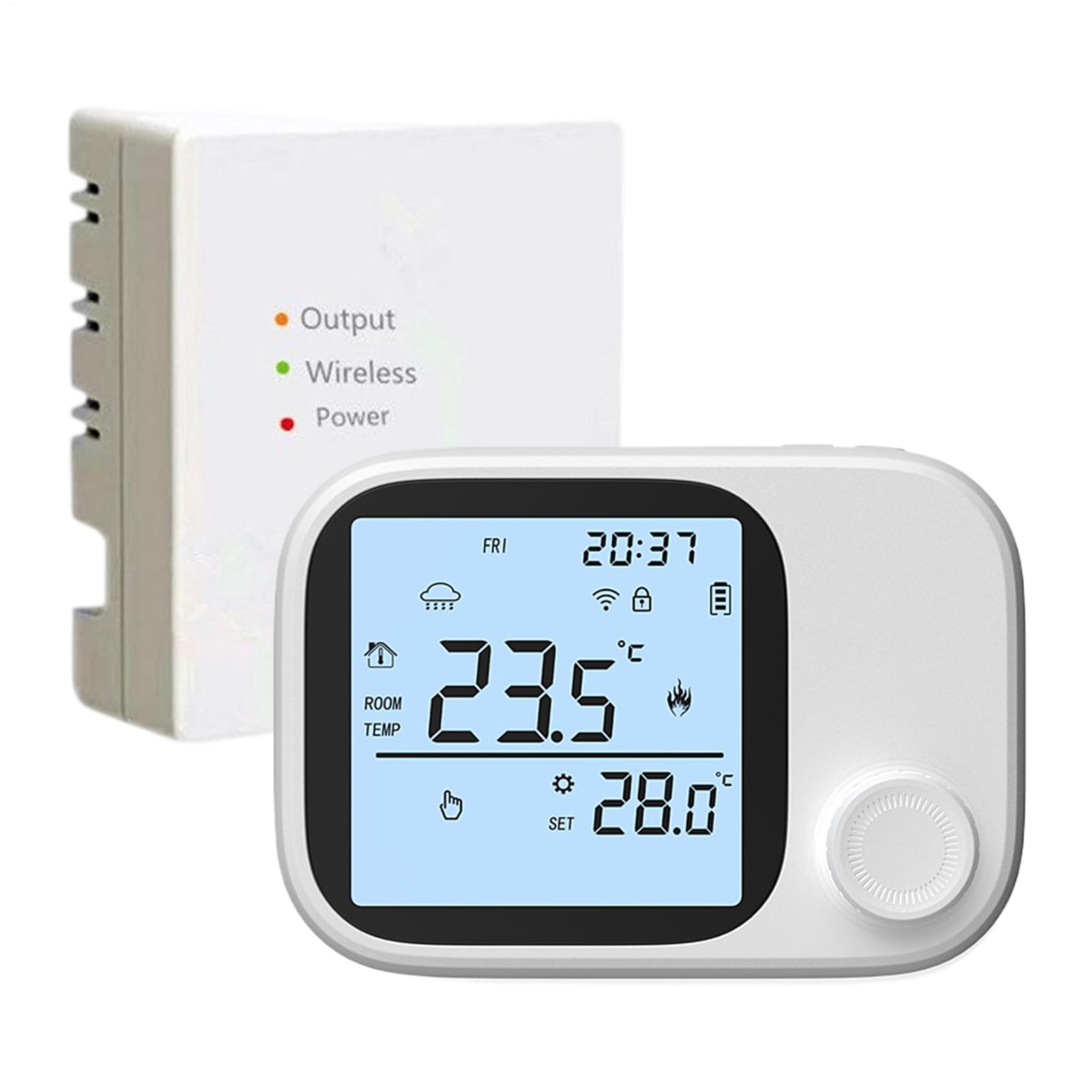 Termostati WiFi per la Casa Monitor Di Temperatura Wireless Con Display | Controllore Intelligente Della Temperatura Controllo APP E Vocale Per Casa Famiglia Ufficio Camera Da Soggiorno A