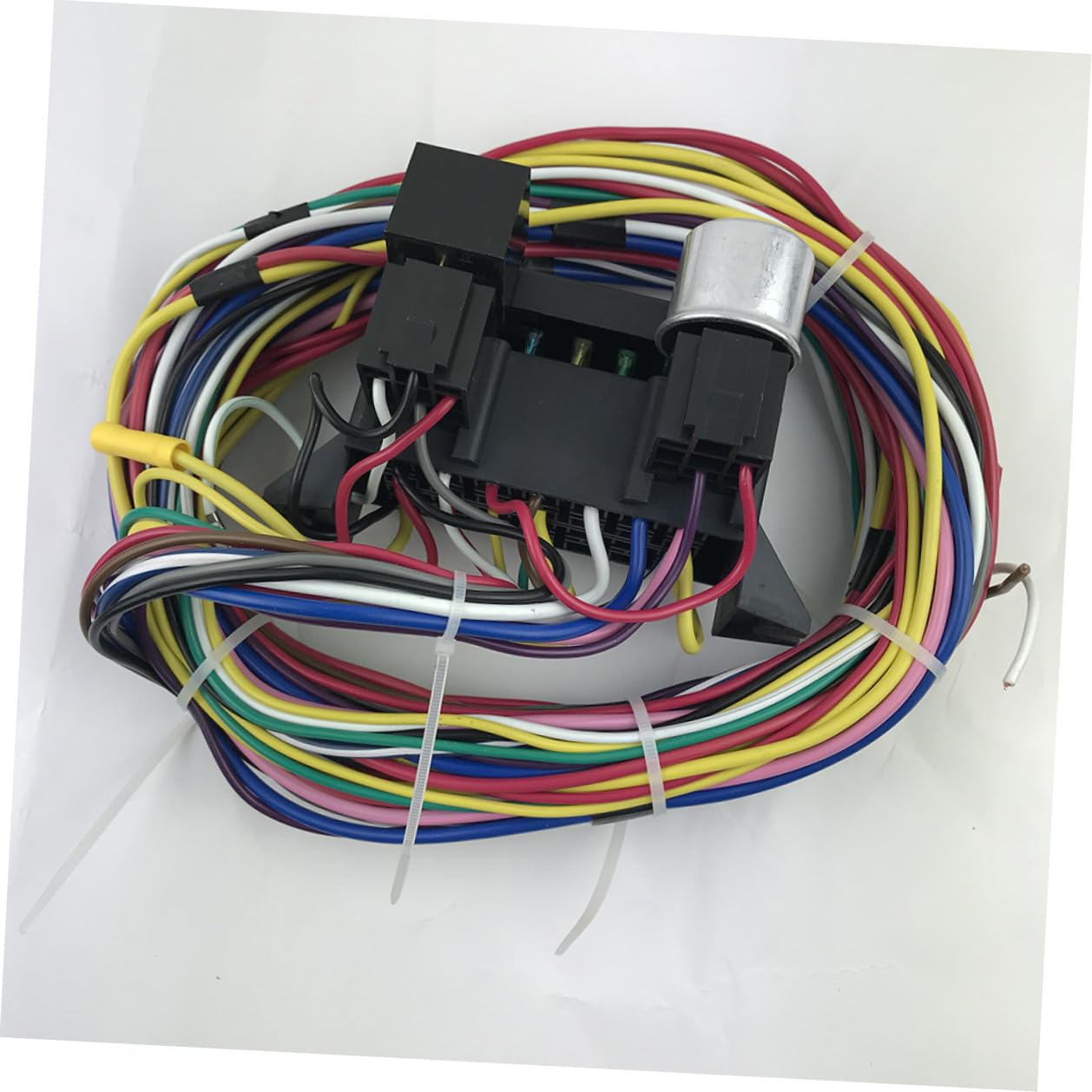 ULTECHNOVO 12v 12-Circuit Wire Harness Assembly Universal Muscle Car Wiring Kit Automotive Electrical Cable Set for Vehicle Audio and Lighting Systems