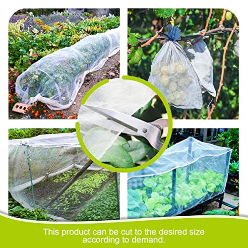 Garden Netting, Ultra Fine Garden Mesh Netting 10X33Ft Greenhouse Protection Net, Reusable Plant Covers For Protect Vegetables Fruits Plant Flower Crop Screen Barrier Net Row Covers #TOP4