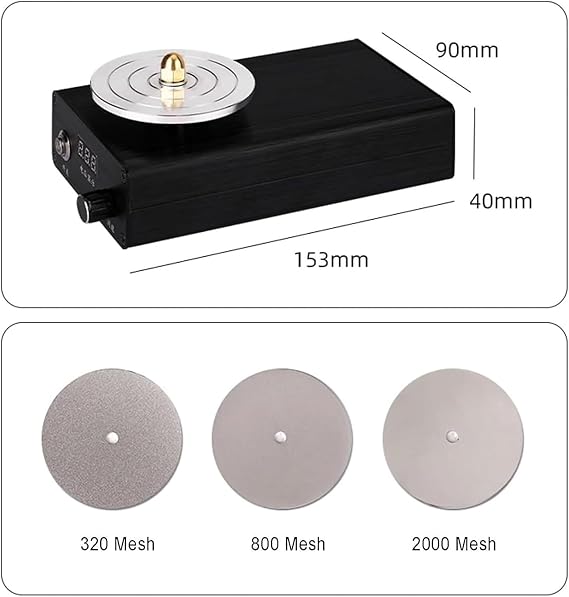 Engraving Knife Sharpening Machine Carving Tool Grinding Machine, Graver Grin,der Polisher for Engraving Cutter, with 3 Diamond Grinding Wheels