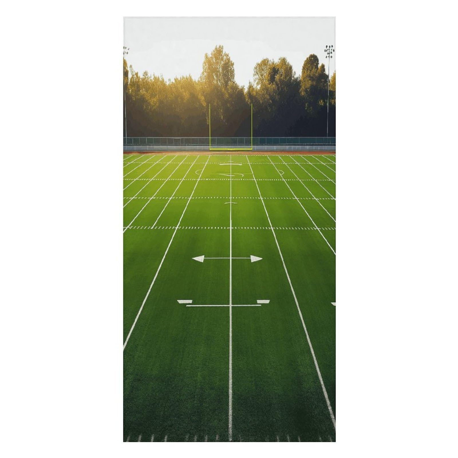 Adfgyerh Unisex Style Sports Field In Green Bath Towels Beach Towel Lightweight Quick Dry, Bath Towel For Travel Sports Pool Swimming Bath Camping Yoga Adults160x80cm