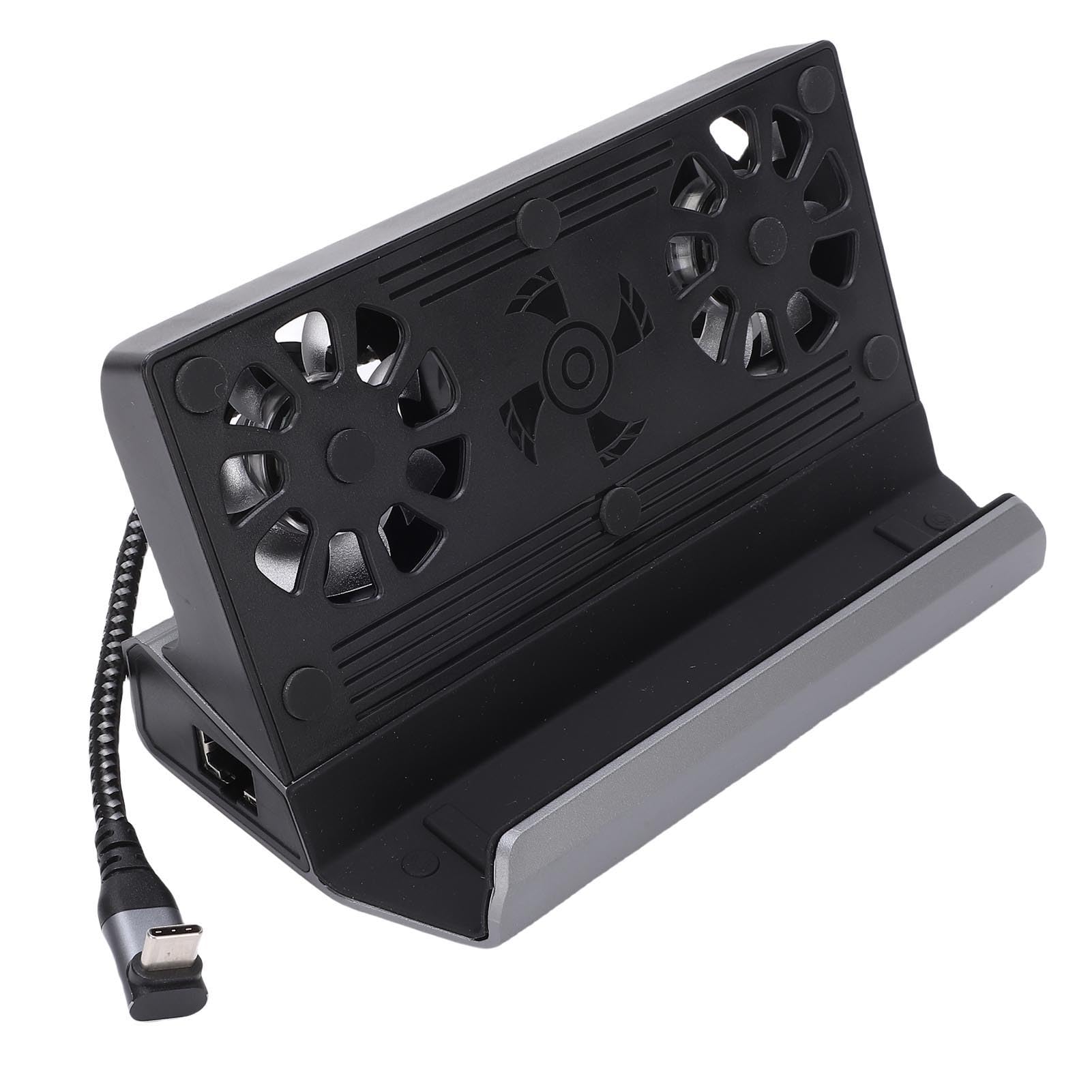 Zunate Estación de Acoplamiento para Consola de Juegos, Ventilador de Refrigeración Doble Profesional 4K, Base de Carga PD para 2 OLED, Legion Go S 10 en 1