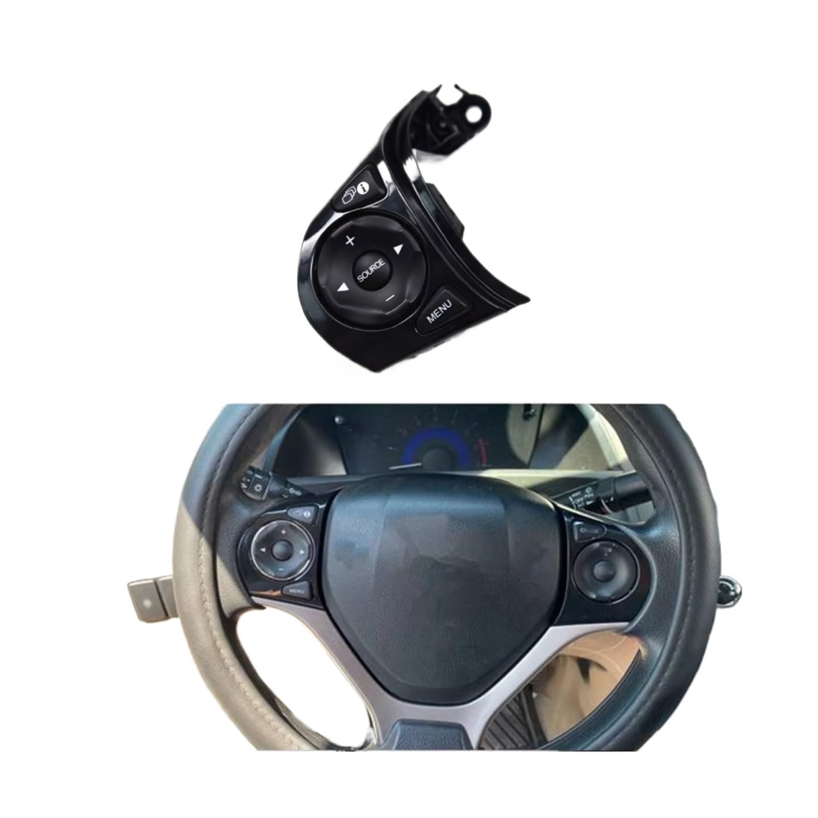 Compatible Con Civic 2012-2015 Botón Del Interruptor Del Volante Izquierdo Del Automóvil Control De Crucero Control Remoto De Audio Inalámbrico Multifunción Botón Volante Automóvil