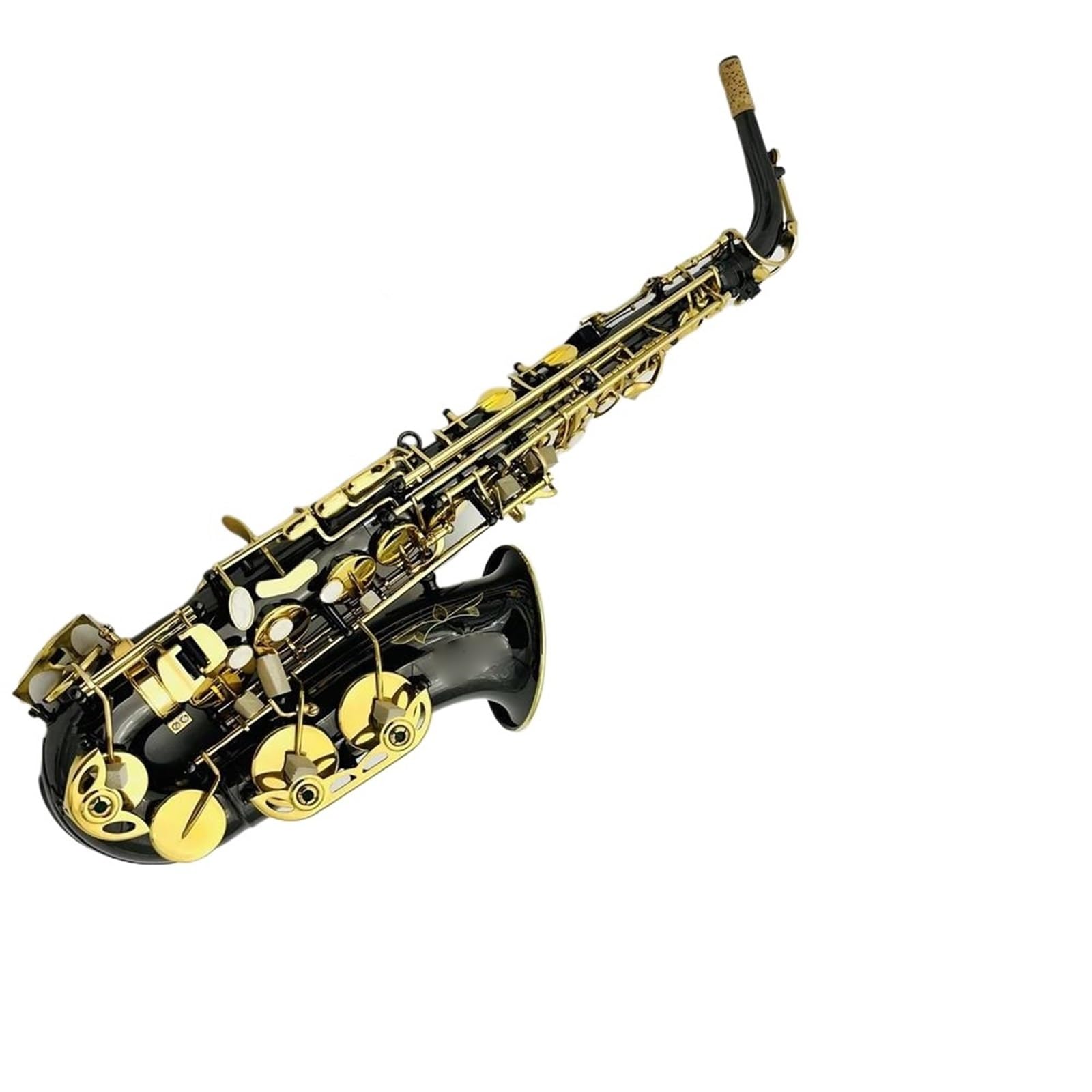 Saksofon Altowy Mosiądz Czarny Nikiel Złoto Eb Tune Sax Instrument Muzyczny Z Etui profesjonalny Saksofon (Color : Leather bag)