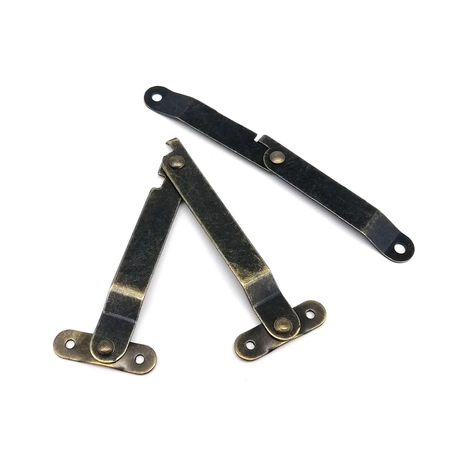 Ehfqpjybbo Shape B 91X11mm Brass Bronze Jewelry Chest Box Lid Top Support Hinge Display Cabinet Cupboard 5Pcs(Shape B 91X11mm)