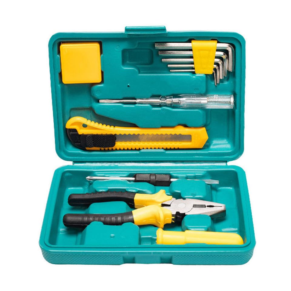 IMUU 11 in 1 High Quality Hand Tool Set, Professional Hand Tools Household Hardware Tools Kit Set For Multi Functional Universal Set Home, Office, Work Repair Household Tool Kit Universal Accessories