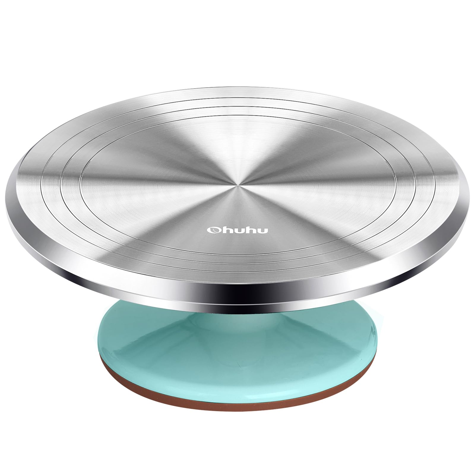 Ohuhu Tortenplatte Drehbar, Aluminiumlegierung Drehteller Torte 30 cm, Drehteller Torte für Tortendekoration & Backen, Drehbare Tortenplatte Tolle Geschenkidee