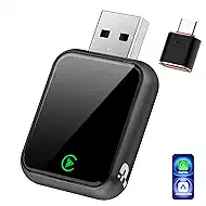 Wireless CarPlay Adapter 2026, 2-in-1 Convert Factory Wired CarPlay & Android Auto to Wireless, Plug and Play, Auto Reconnect, Compatible with iPhone & Android Phones, USB/USB-C, Dark Grey