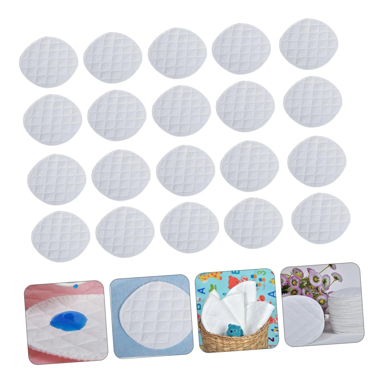 Hemoton 20pcs Cotton Breastfeeding Pads Washable Nursing Pads for Mothers Soft and Absorbent Six-Layer Design for Comfortable Use