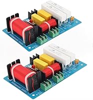 DriSentri 2pcs 450W 2-Way Speaker Crossover 4-8 Ohm HiFi Frequency Divider, Adjustable 2850/2900Hz for Home Theater Car Audio