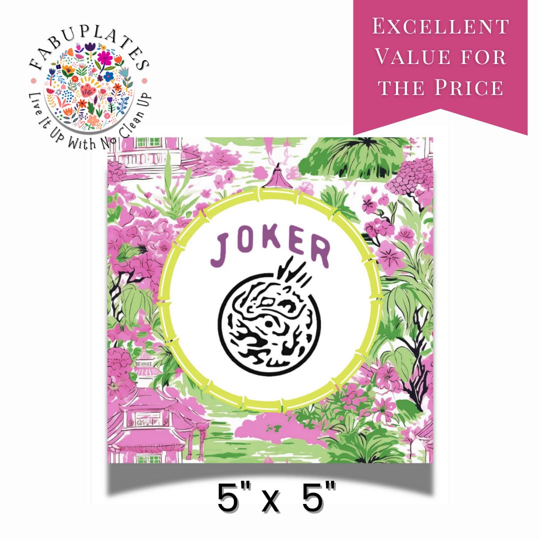 Fabuplates 24pc Mahjong Cocktail Napkins - Luxuriously Absorbent 3ply Premium Quality, Casual Gatherings Game Nights Bridal Showers Birthday Party, Chinese Game, Hostess Gift