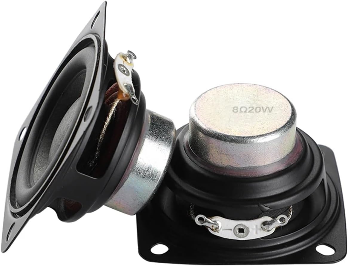 2Pcs 2 Inch 52MM Full Range Audio Speaker 8 Ohm 10W 15W 20W Sound Amplifier Home Speaker DIY Speakers(8 Ohm 20W Speaker)