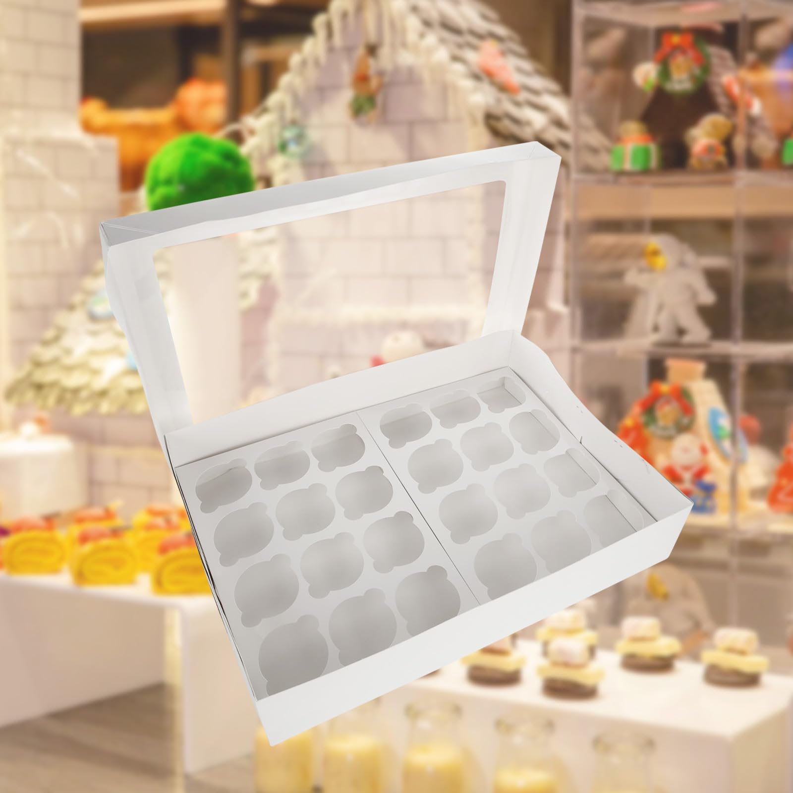 15 Cupcake-Boxen Mit Sichtfenster - Kraftpapier 17,8cm Für Gebäck & Geschenke