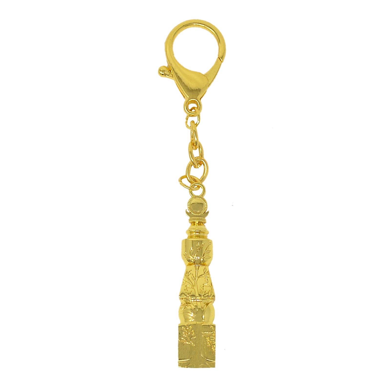 Feng Shui 2021 5 Element Pagoda with Tree of Life Keychain Golden Pendant W4431