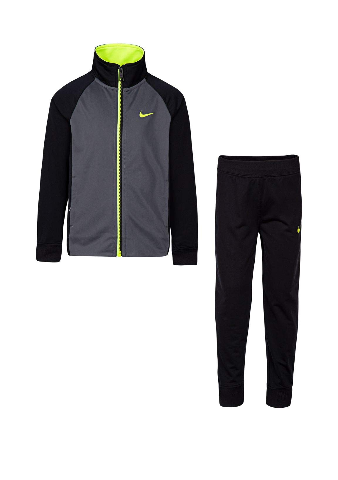 NIKE Futura chłopięca kurtka i spodnie trykotowe (antracyt (86E132-023) / czarny/antracytowy/wolt, 6)