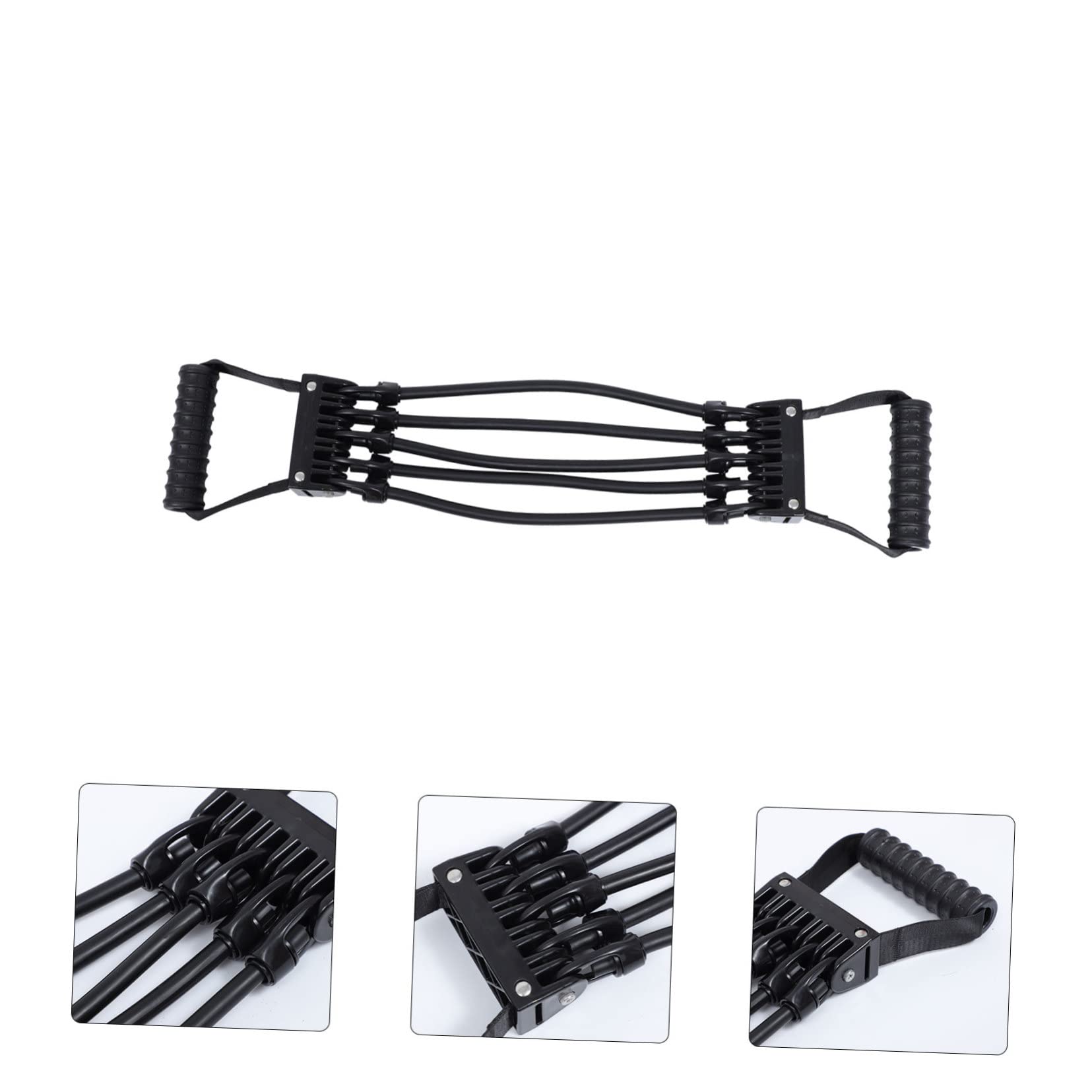 Banda Elastica Espansore Torace Nero per Allenamento Fitness | Super Elasticità, Lattice e Plastica, per Principianti Fitness e Bodybuilding