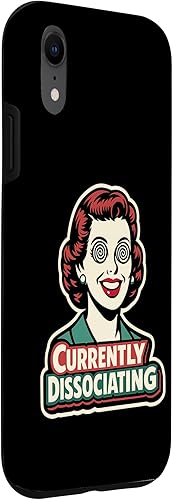 Miniatura 3 de Currently Dissociating Retro 1950s Mom Spiral Eyes Humor Art Case for iPhone XR