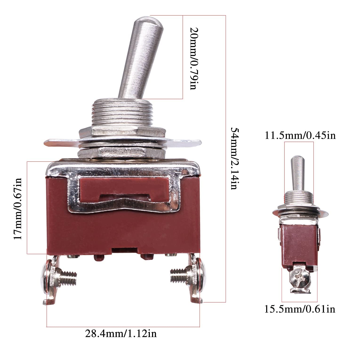 Interruttore a bilanciere KCD3 ON-off 2 Posizioni Apparecchiature elettriche a 3 Pin con Interruttore di Alimentazione della Luce 16A 250 V CA / 20 A 125 V CA 35 mm * 31