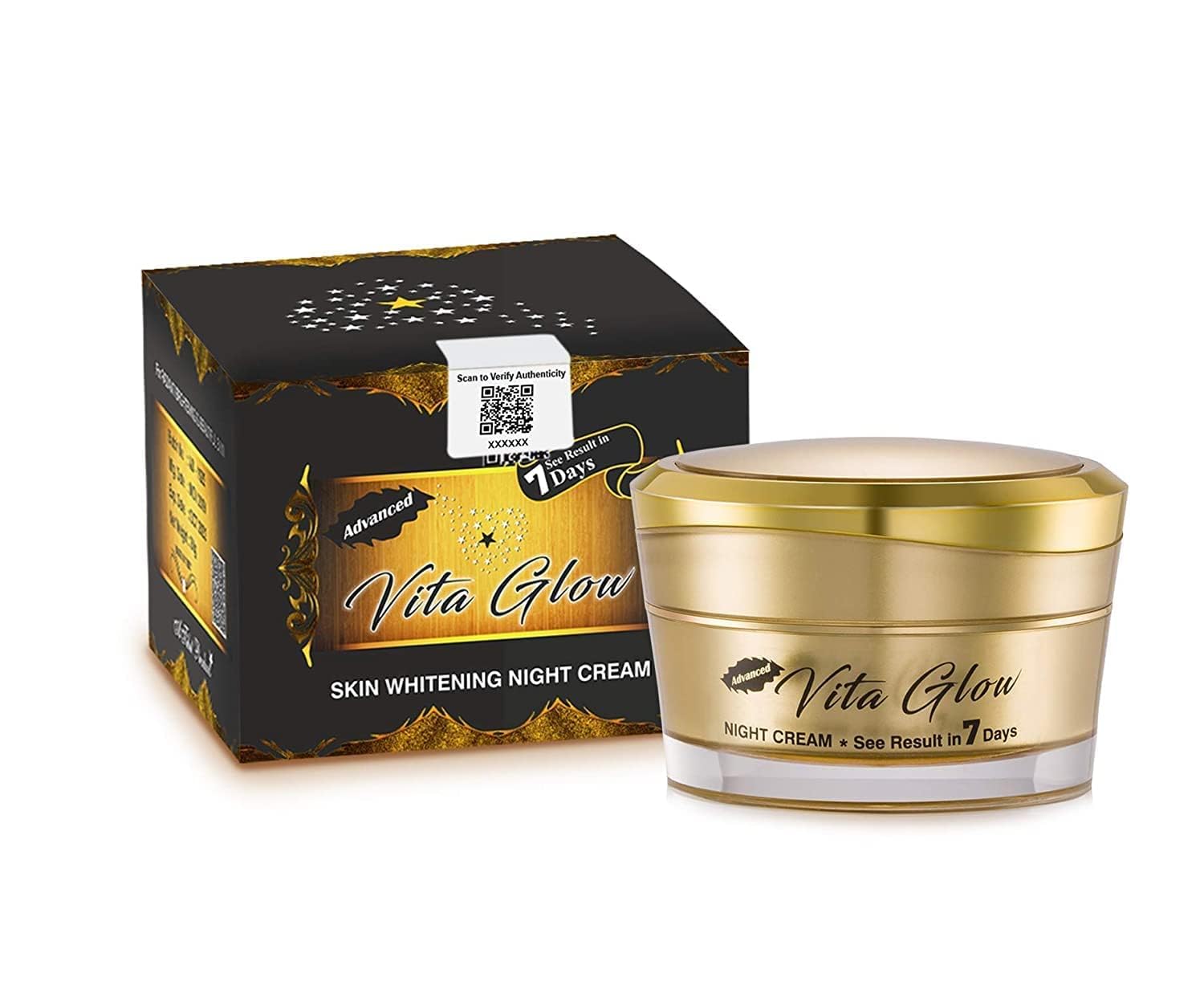 Vita Glow Skin Whitening Night Cream Result Within 7 Days
