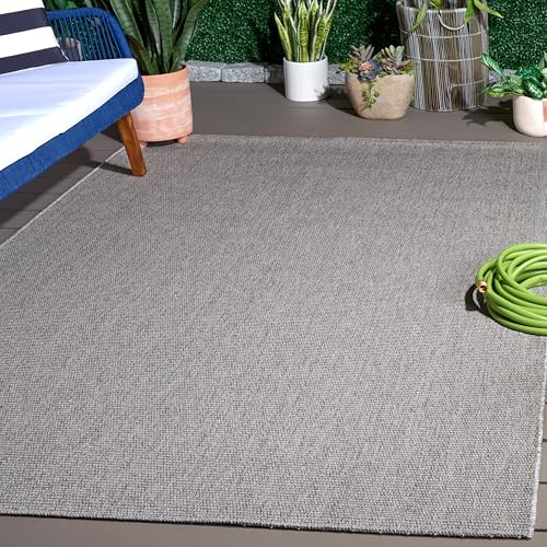 Tapete SAFAVIEH Sisal Outdoor Lavable 4x6 pies Gris